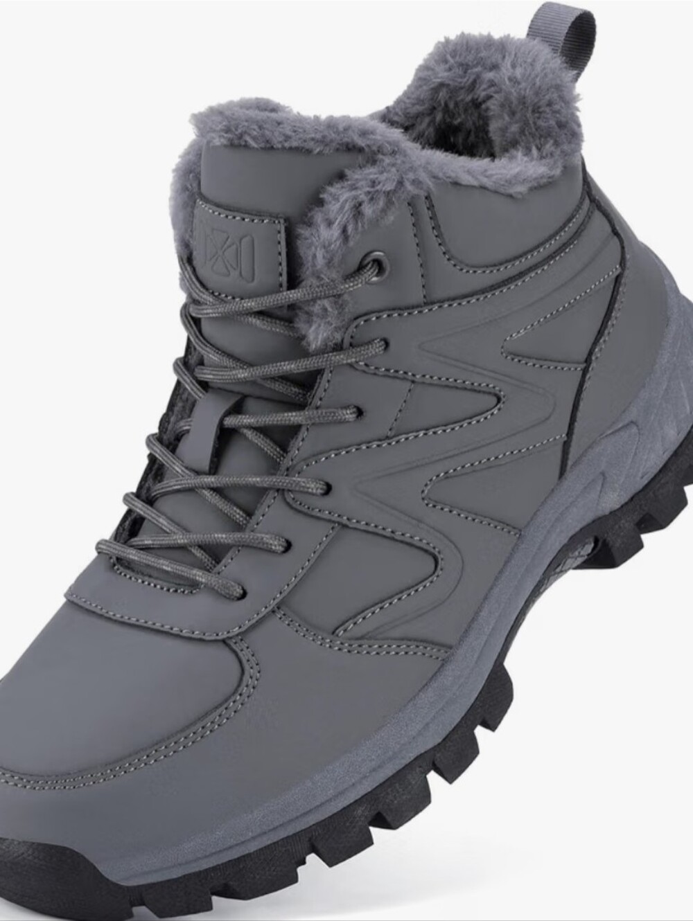 Mens Snow Boots Warm Cozy Winter Boots Water-Resistant 